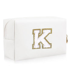 Waterproof PU Makeup Bag with Single Letter Design