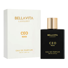 Bellavita Luxury G.O.A.T. Eau de Parfum | 100 ml (3.4 fl.oz.) | Perfume for Men | Citrus, Bergamot, Patchouli, and Vetiver Notes | Long Lasting Men's Fragrance | Gift for father's Day