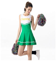 Cheerleader Costume Uniform - Women's Musical Dance Outfit with Multiple Colors