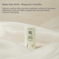 Beauty of Joseon Matte Sun Stick : Mugwort+Camelia SPF 50+ PA++++