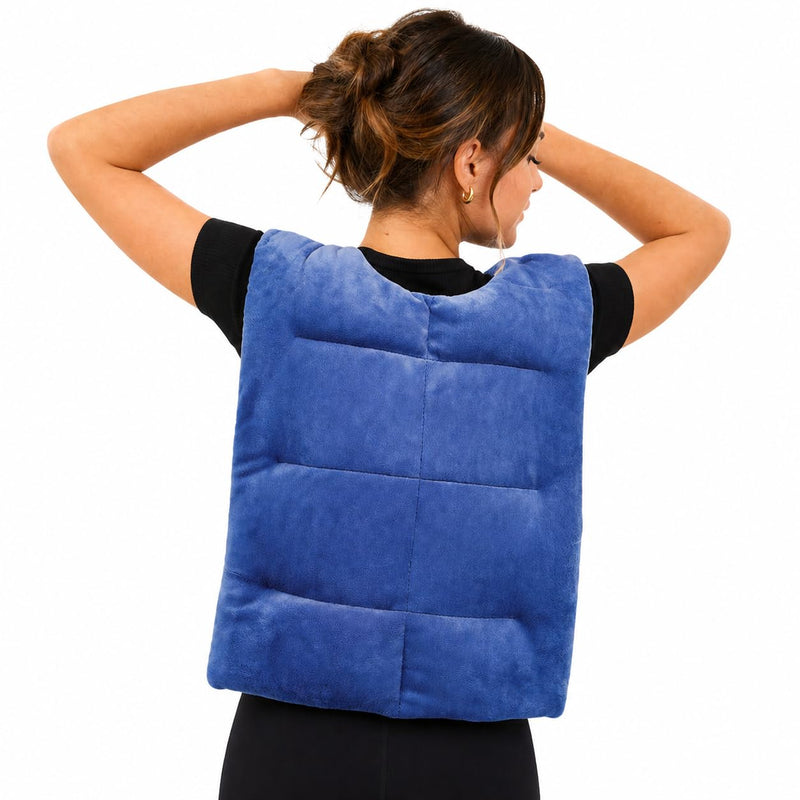 Back Wrap Hot/Cold Aromatherapy Vest Shaped for Stress & Pain Relief