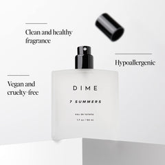 DIME Beauty 7 Summers Perfume for Women - Sweet Floral Eau de Toilette with Bergamot, Vanilla Orchid and Coconut, Clean, Vegan, Cruelty-Free Fragrance, 1.7 oz / 50 ml