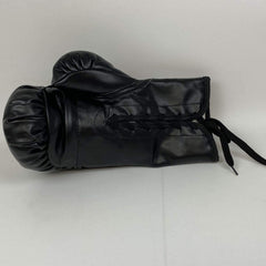 Autographed/Signed Mike Tyson Black Everlast Boxing Glove Athlete Hologram COA
