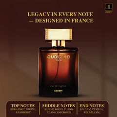 Liberty Luxury Passion Eau De Parfum for Men, Long Lasting Bold Spicy Scent Designed in France, Masculine Cologne That Draws Compliments, Perfume for mens, men's fragrances, Gift for Him 100ml 3.4Oz