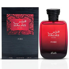RASASI Hawas For Men Eau De Parfum Spray 100ML (3.4 Oz) - Long Lasting Arabian Perfume, Premium Perfume Men, Ideal for Special Occasions & Daily Elegance, A Bold and Captivating Fragrance