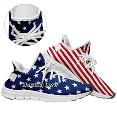 Personalized Sneaker Cheerleading shoes, Casual shoes for Independence Day July 4th, TWX05-C0602