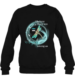 Custom Memorial Dragonfly Shirt/Hoodie - Memorial Gift Idea For Mom/Dad - I Believe There Are Angels Among Us