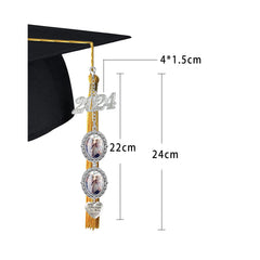 DIY 2024 Graduation Photo Frame with Tassels and Gems