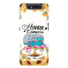 Custom Personalized Camping Flamingo Phone Case - Happy Campers - For iPhone And Samsung Phone Case - JLDWNZ