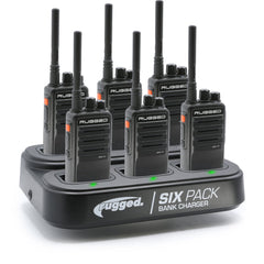 6 PACK - Choose Your Business Band Two Way Handheld Radio - R1 Safety Yellow