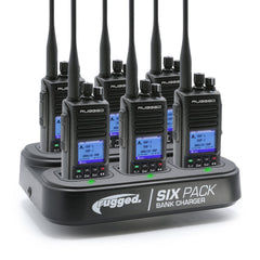 6 PACK - Choose Your Business Band Two Way Handheld Radio - RDH-16 - VHF Black