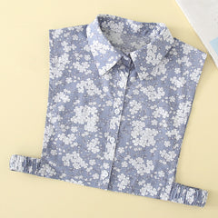 Women's Cotton Decorative Detachable Collar Shirt