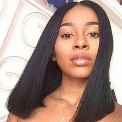 Fashionable Black Bob Wig with Bangs for Women