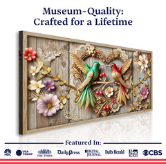 3D Hummingbirds Wall Art VII