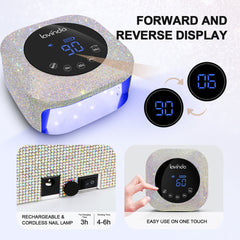 Crown™ Bling Nail Lamp - Crystal Diamond - 54W Rechargeable UV/LED