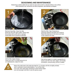 Thick Uncoated Iron Pot, Japanese Iron Pan, Uncoated Cast Iron Pot, Hand-Forged Non-Stick Pan without Coating, High-Purity Frying Pan, Cast Iron Skillet—Universal Kitchen Cookware Suitable for Gas and Induction Stoves.