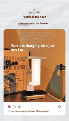 Table Lamp with Wireless Charging
