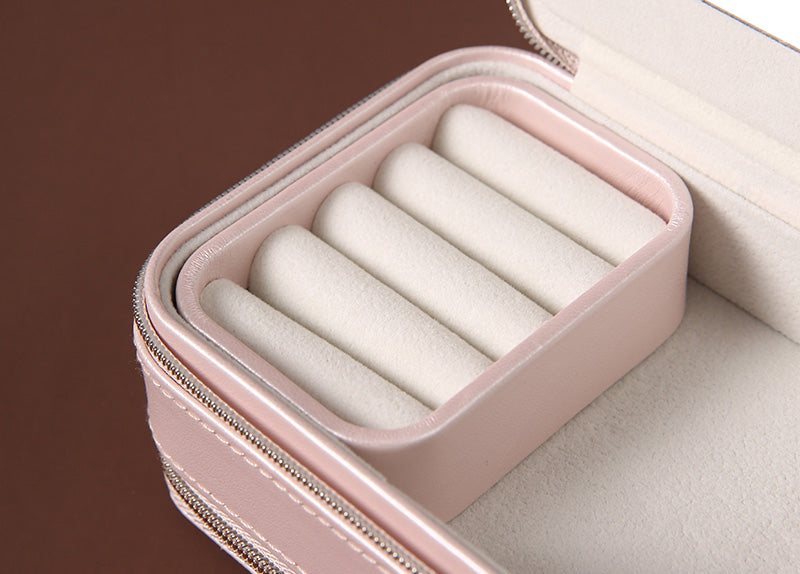 Portable Travel Jewelry Box for Earrings and Necklaces