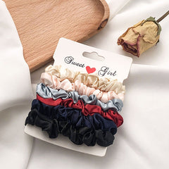 Colored Fabric Intestine Ring Hair Tie