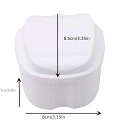 Apple-Shaped Retainer Cleaner Case for Dentures