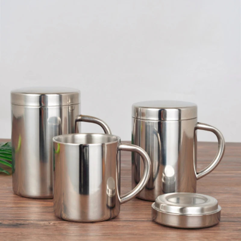 Double Wall Stainless Steel Travel Coffee Mug with Lid