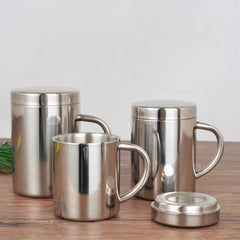 Double Wall Stainless Steel Travel Coffee Mug with Lid