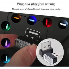 7 Color Lights LED Mini USB Ambient Neon Interior Light Car Accessories Cars Gadgets Bright Colors