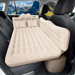 Umbrauto 29.53in/75cm Wide Car Air Mattress Inflatable SUV, Truck & Van Back Seat Camping Bed with Pump & Pillows, Beige