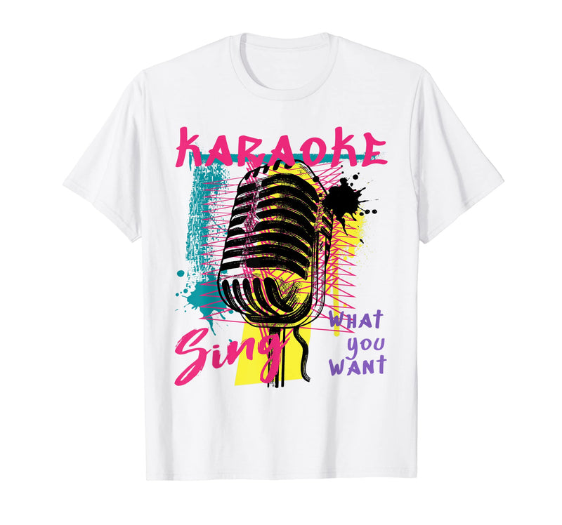 Karaoke Night Sing Music Microphone T-Shirt - Novelty Apparel Unisex