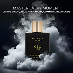 Bellavita Luxury G.O.A.T. Eau de Parfum | 100 ml (3.4 fl.oz.) | Perfume for Men | Citrus, Bergamot, Patchouli, and Vetiver Notes | Long Lasting Men's Fragrance | Gift for father's Day