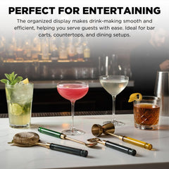 5-PC Gold Bartender Kit with Stand & Color Handles