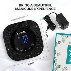 Crown™ Nail Lamp - Black Diamond - 54W Rechargeable UV/LED