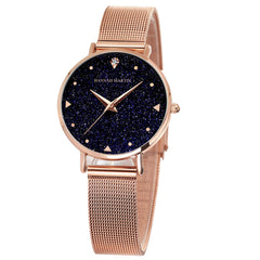 HANNAH MARTIN Watches for Women Analog Women's Watch with Stainless Steel Expansion Band Minimalist Slim Dial 30M Waterproof Ladies Dress Wristwatch for Casual Daily Business