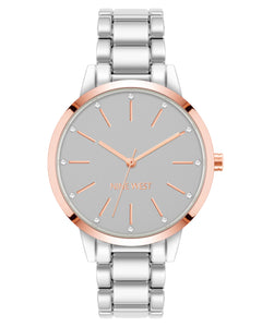Nine West Women's Crystal Accented Bracelet Watch