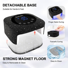 Crown™ Nail Lamp - Black Diamond - 54W Rechargeable UV/LED