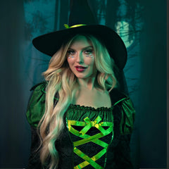 Storybook Witch Costume - Women's 2-Piece Halloween Dress with Hat and Veil
