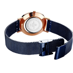 HANNAH MARTIN Watches for Women Analog Women's Watch with Stainless Steel Expansion Band Minimalist Slim Dial 30M Waterproof Ladies Dress Wristwatch for Casual Daily Business