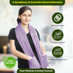 Warming Scarf for Soothing Hot/Cold Aromatherapy, Winter Warm Scarves with Pocket
