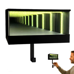 Garage Key Rack 3D Wall Mirror LED Light Display Box