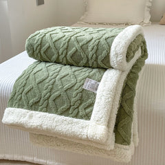 Double Thick Jacquard Berber Fleece Blanket