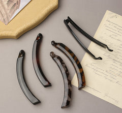 Vertical Leopard Banana Hair Clip