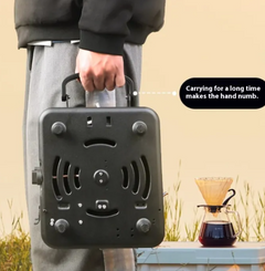Portable Double Burner Gas Stove for Outdoor Cooking & Picnic