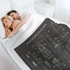 SPACEX Falcon 9 & Falcon Heavy (Blackboard) Throw Blanket