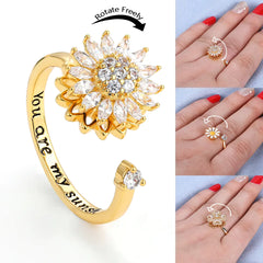Popular Flower Planet Spinning Ring