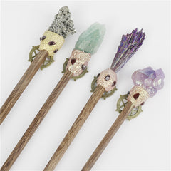 Natural Crystal Stone Magic Wand (33–36 cm)