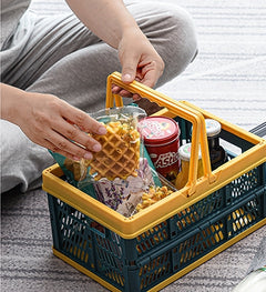 Outdoor Folding Storage Basket - Multi-Function PP Organizer