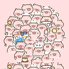 40 Cute Pink Pig Stickers