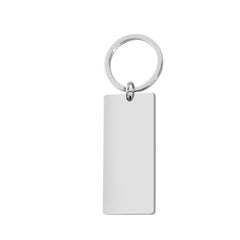 Stainless Steel Mirror Car Keychain - Multi-color Design