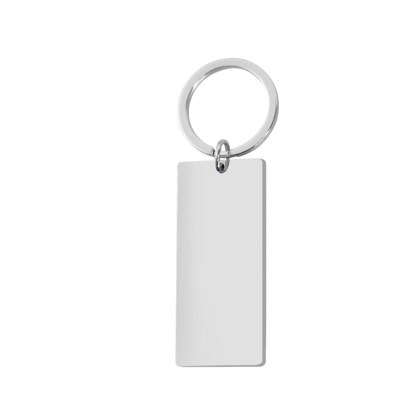 Stainless Steel Mirror Car Keychain - Multi-color Design
