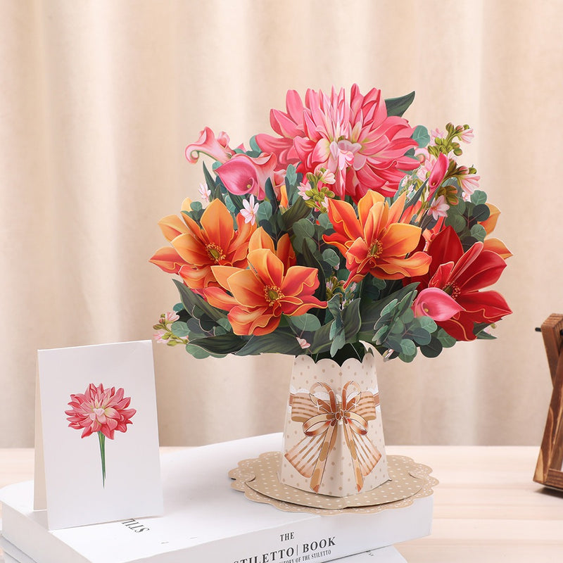 3D Stereoscopic Greeting Cards Creative Bouquet